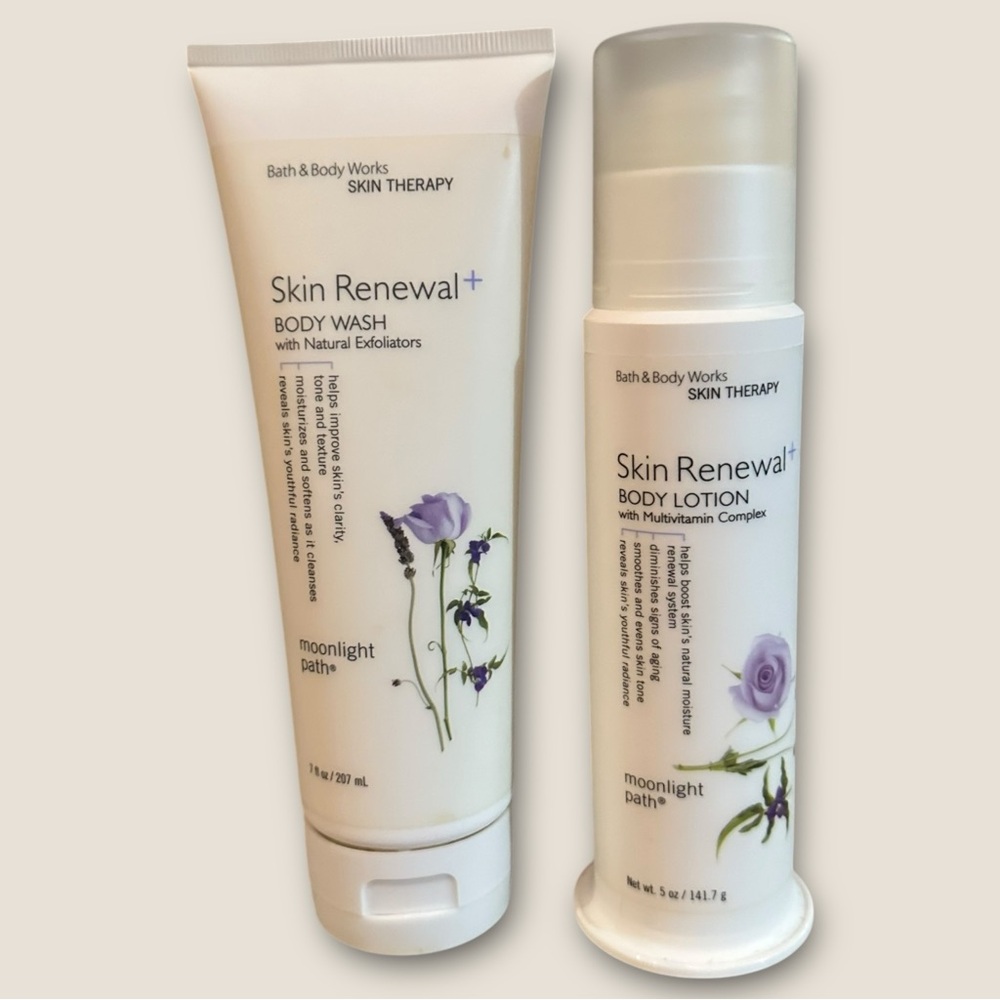 Bath & Body Works Skin Renewal + Body Wash & Body Lotion in Moonlight Path READ
